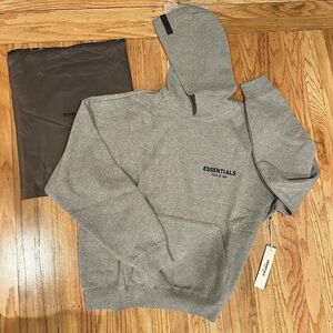 Essentials Heather Gray Men's Hoodie